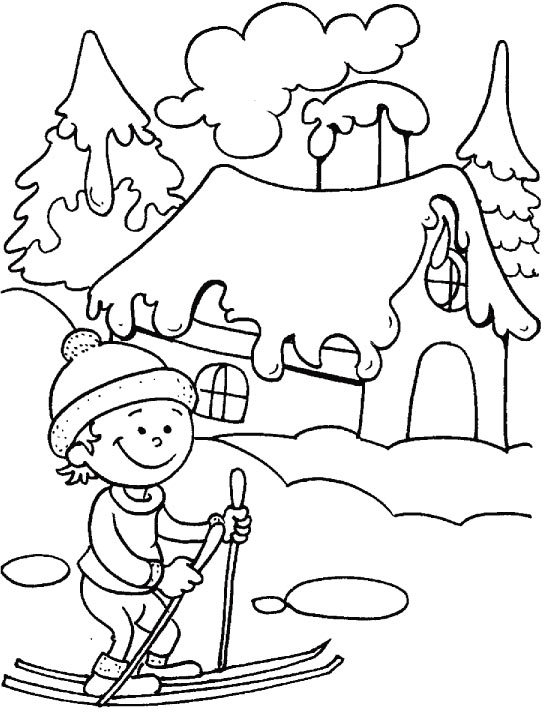 Coloriage Saison Hiver #164436 (Nature) - Album De Coloriages encequiconcerne Coloriage Dessin Nature