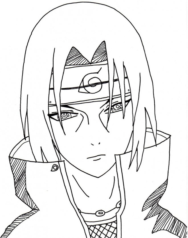 Coloriage Sasuke En Couleur Dessin Gratuit À Imprimer à Dessin Animé De Coloriage