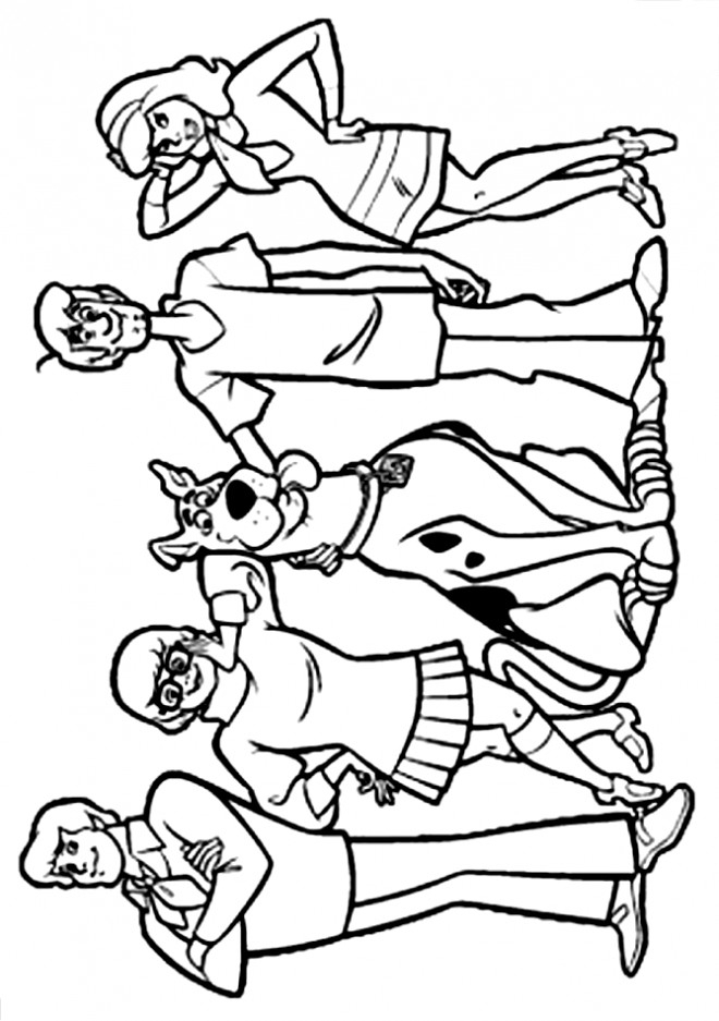 Coloriage Scooby Doo Gratuit À Imprimer Liste 20 À 40 pour Y A Colorier