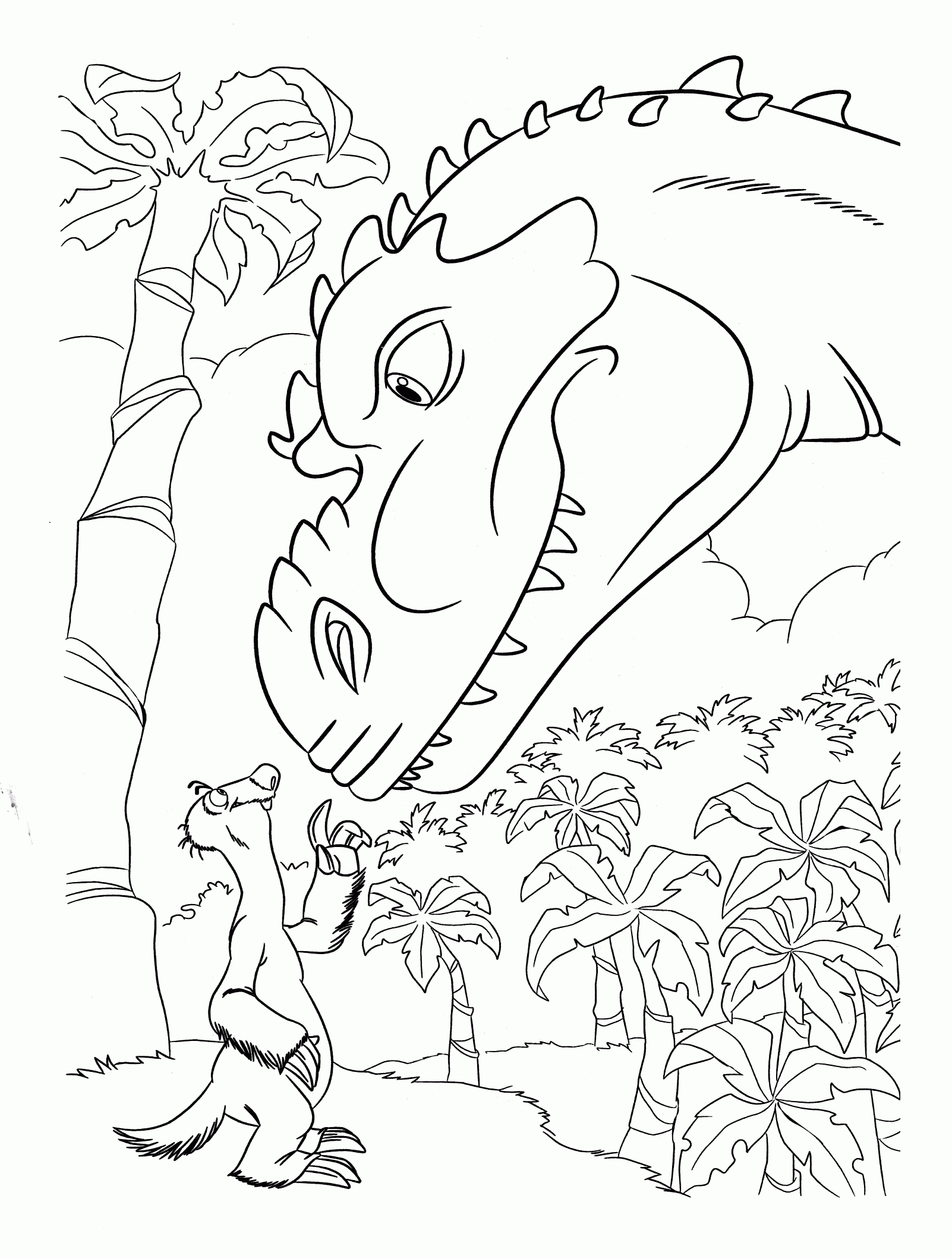 Coloriage - Sid Et Dinosaures concernant Coloriage Dinosaure