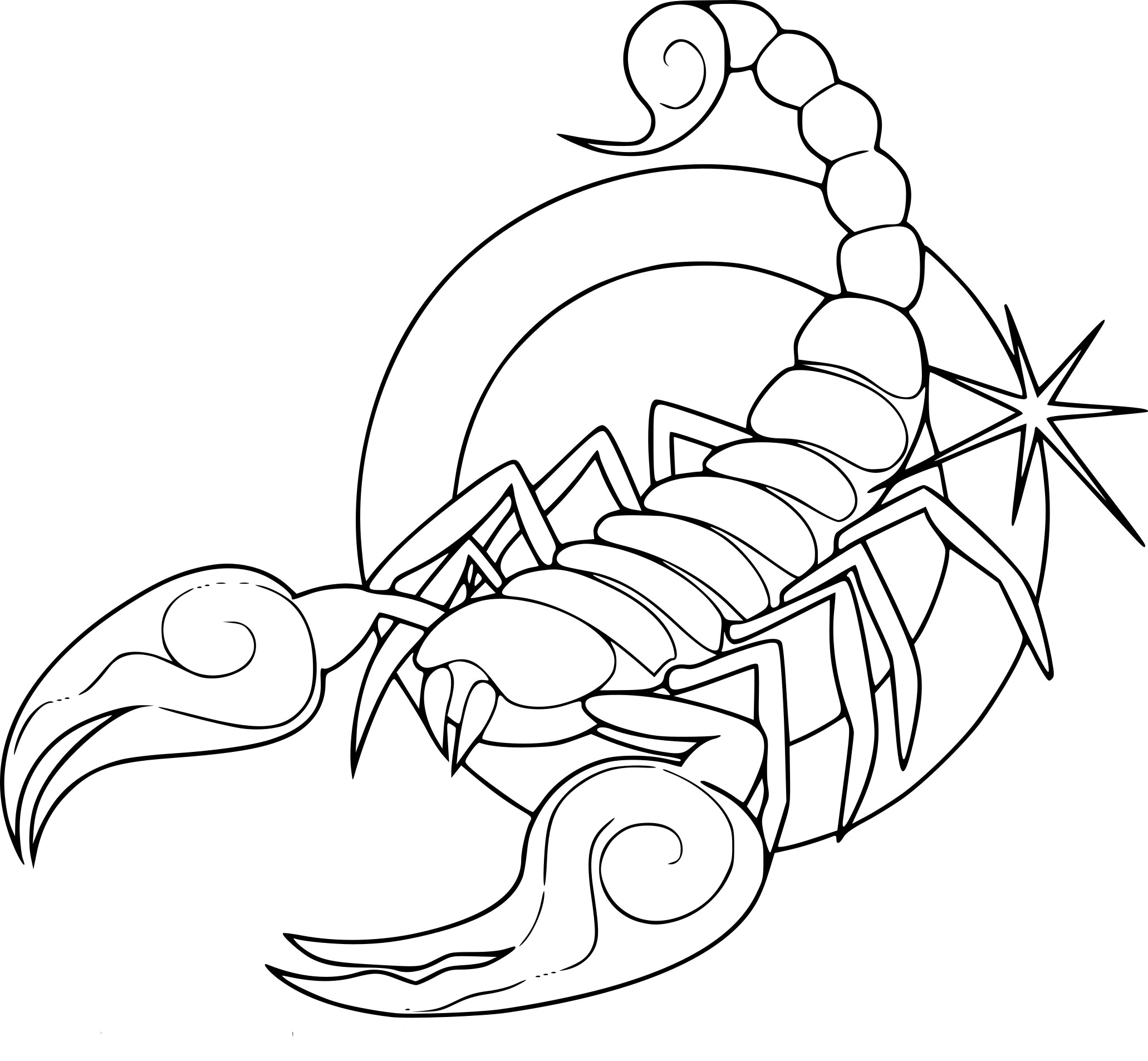 Coloriage Signe Scorpion À Imprimer concernant Coloriage Queue