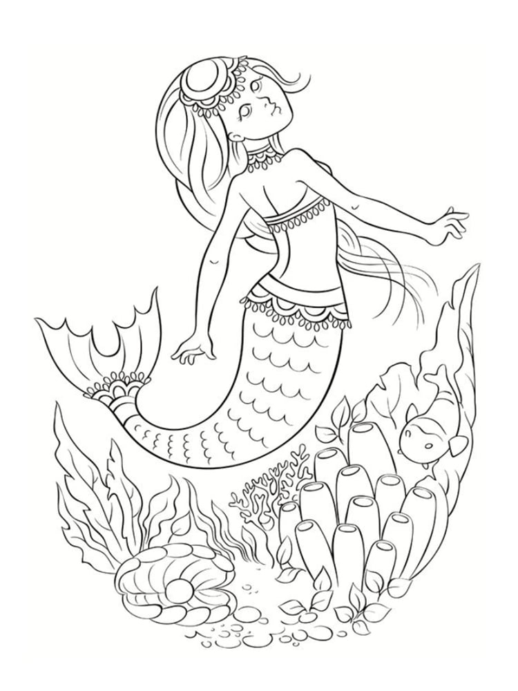 Coloriage Sirène : 20 Modèles À Imprimer serapportantà Dessin Sirene