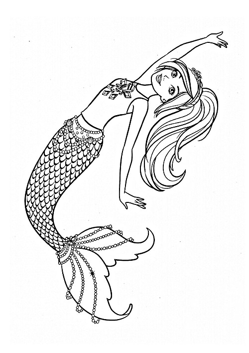 Coloriage Sirene Gratuit | 20 Superbes Images À Colorier dedans Coloriage Sirène