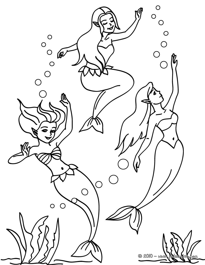 Coloriage Sirene - Greatestcoloringbook intérieur Coloriage Sirène