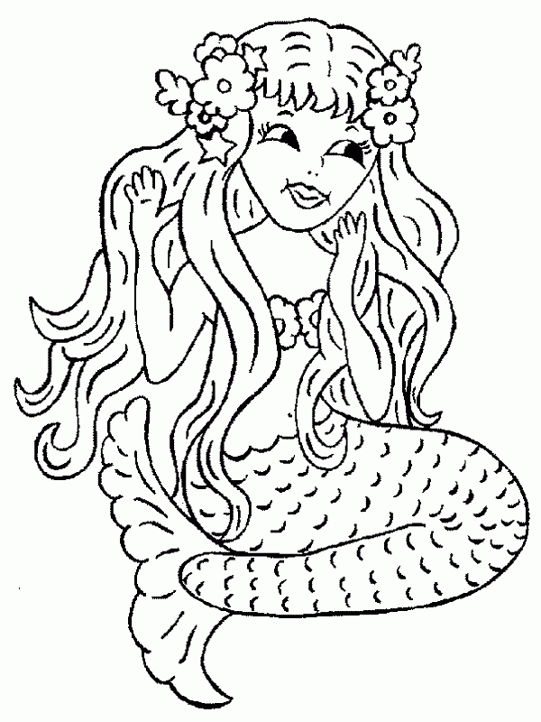 Coloriage Sirenes 13 destiné Coloriage Sirène,