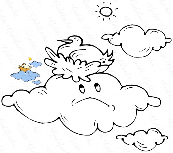 Coloriage Soleil Nuage Gratuit À Imprimer Liste 20 À 40 dedans Coloriage Dessin Nuage