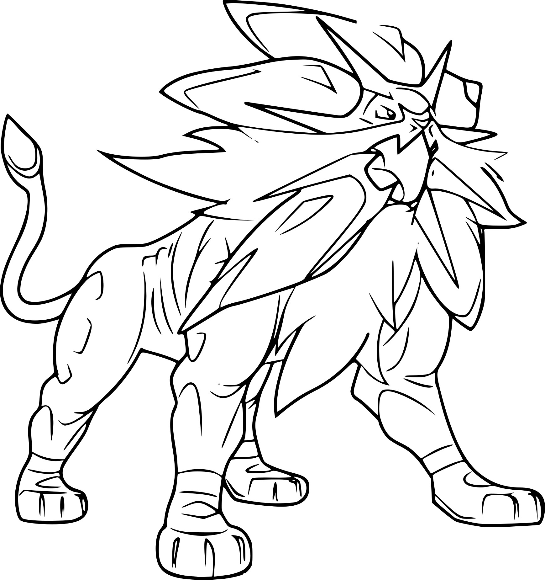 Coloriage Solgaleo Pokemon À Imprimer intérieur Dessin De Pokémon,