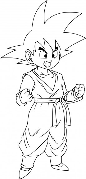 Coloriage Son Goten Et Dessin À Imprimer encequiconcerne Dessin Animé De Coloriage