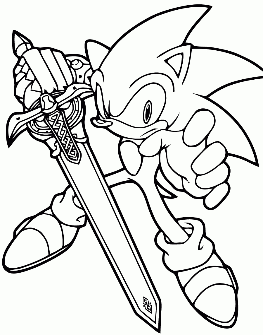 Coloriage Sonic : Coloriage.ploo.fr destiné Coloriage Sonic