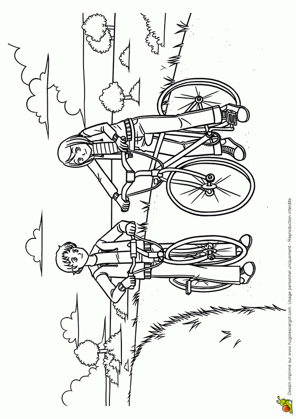 Coloriage Sortie En Vélo dedans Coloriage Dessin Vtt