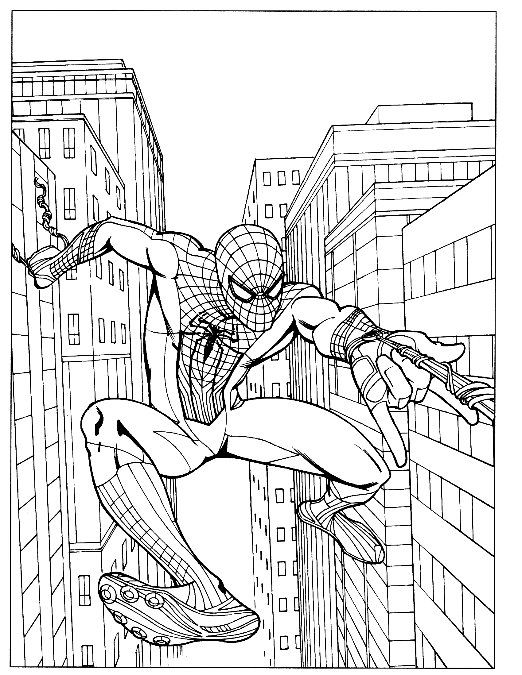 Coloriage Spiderman #78663 (Super-Héros) - Album De Coloriages avec Coloriage Super Héros