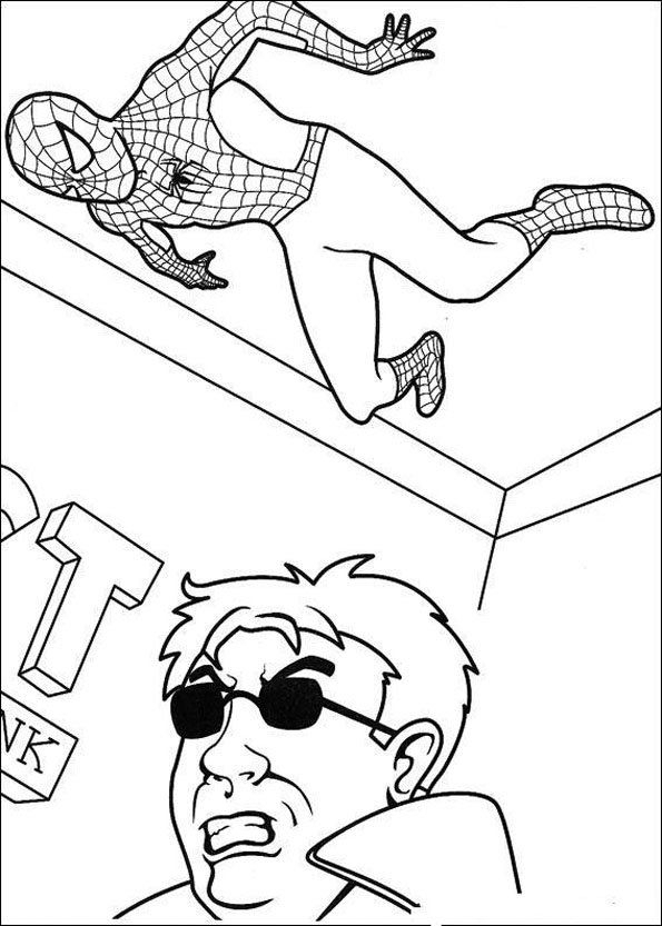 Coloriage Spiderman (9) | Araña De Spiderman, Dibujos avec Coloriage Dessin Animé Spiderman