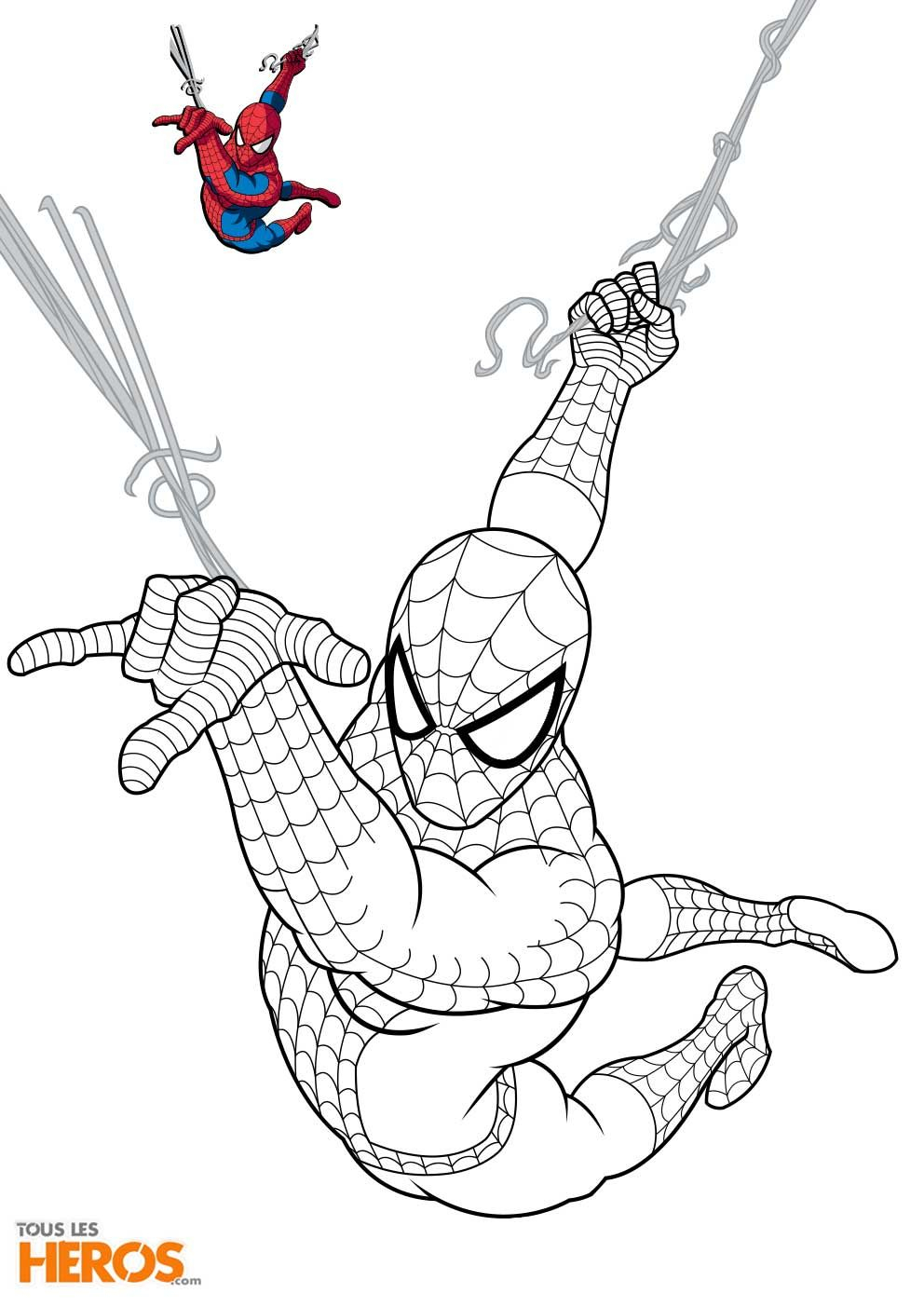 Coloriage Spiderman, Coloriage Batman, Coloriage Super Héros avec Coloriage Dessin Animé Spiderman