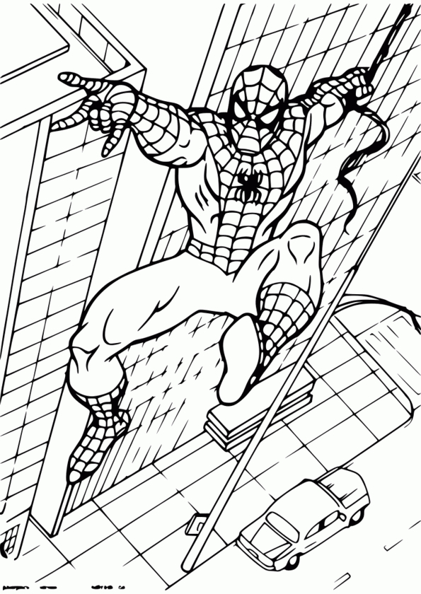 Coloriage Spiderman Comics concernant Coloriage Dessin Animé Spiderman