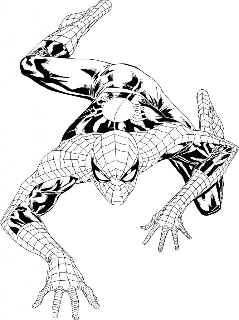 Coloriage Spiderman Gratuit À Imprimer Pour Les Enfants intérieur Coloriage Dessin Spiderman