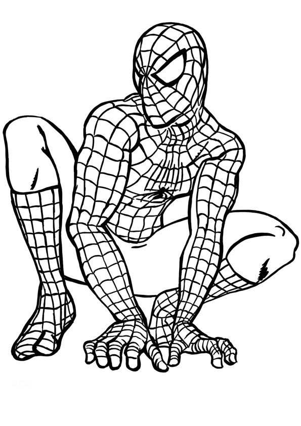 Coloriage Spiderman - Spiderman À Imprimer Gratuit tout Dessin De Spiderman,