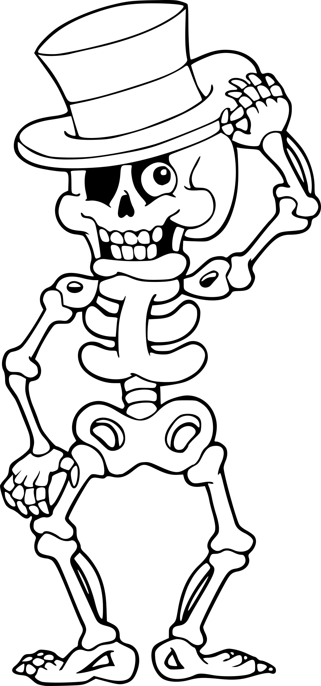 Coloriage Squelette Halloween À Imprimer avec Des Dessin A Imprimer