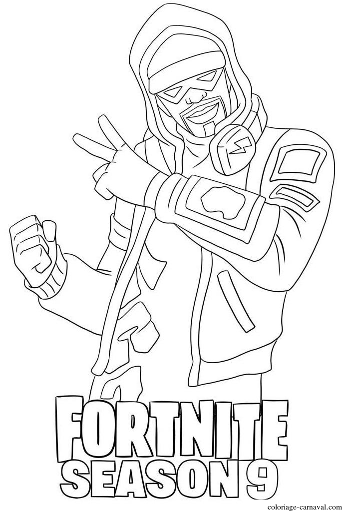 Coloriage Stratus Skin From Fortnite Season 9 Dessin intérieur Coloriage Fortnite,