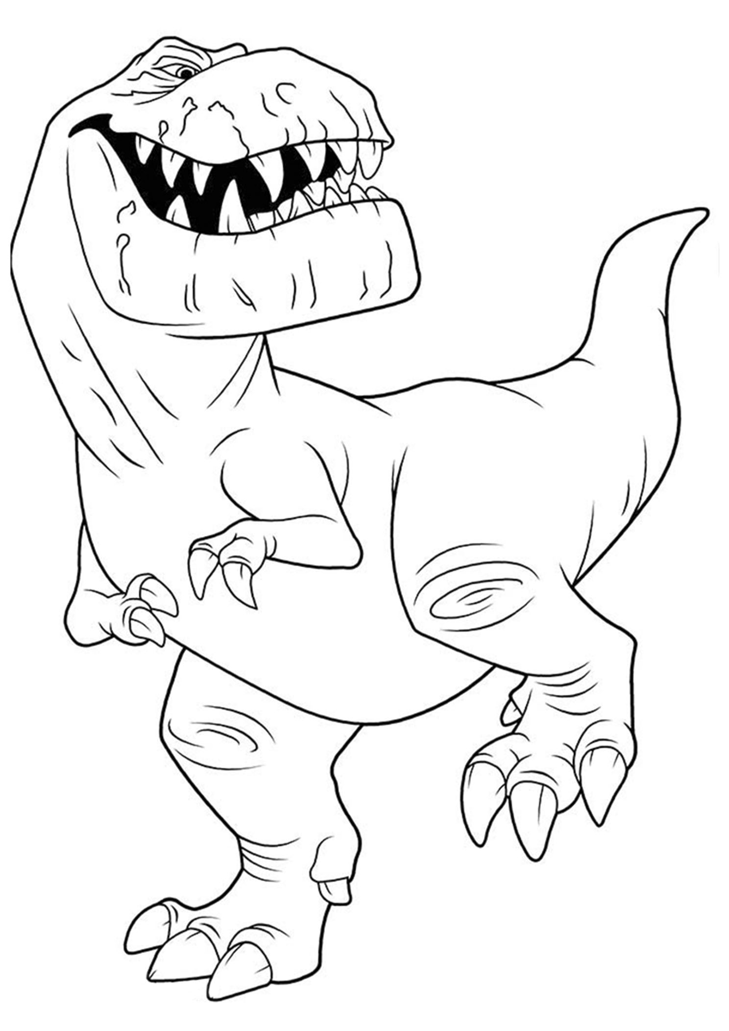 Coloriage T-Rex | Moncoloriage.fr avec Dessin T Rex,