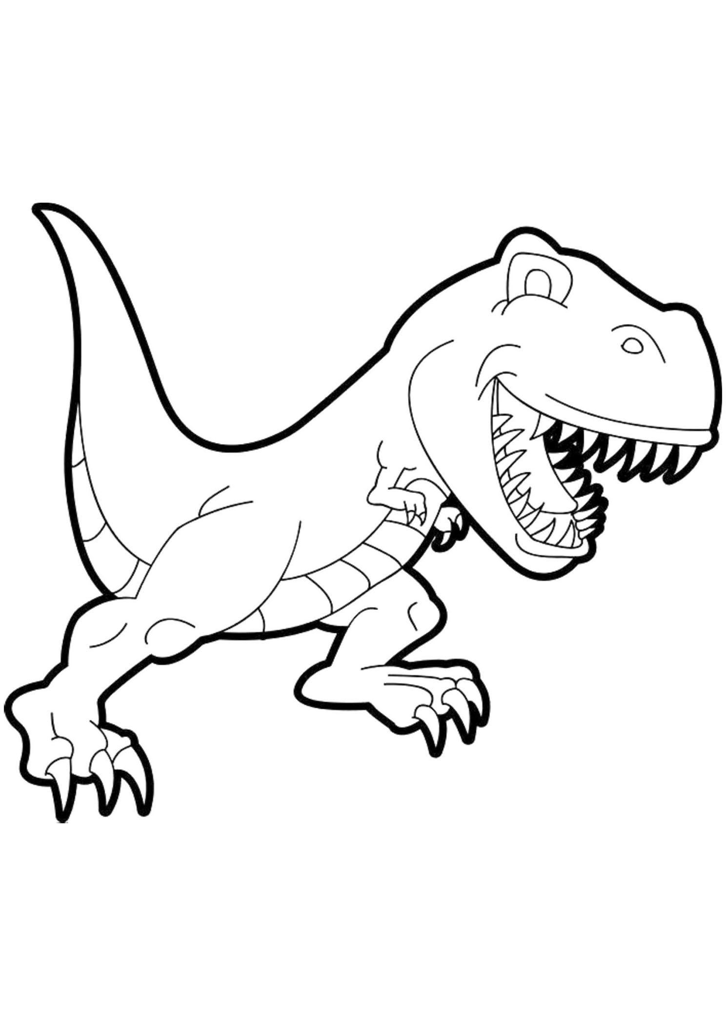 Coloriage T-Rex | Moncoloriage.fr tout Dessin T Rex,