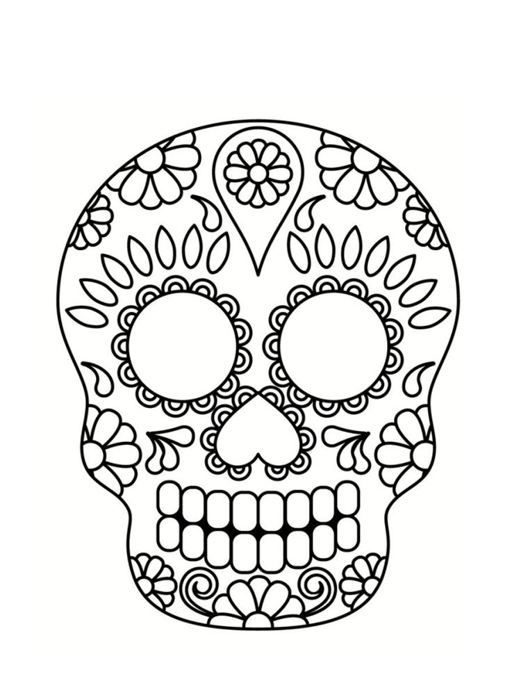 Coloriage Tête De Mort Mexicaine : 20 Dessins À Imprimer serapportantà Modèle De Dessin À Imprimer