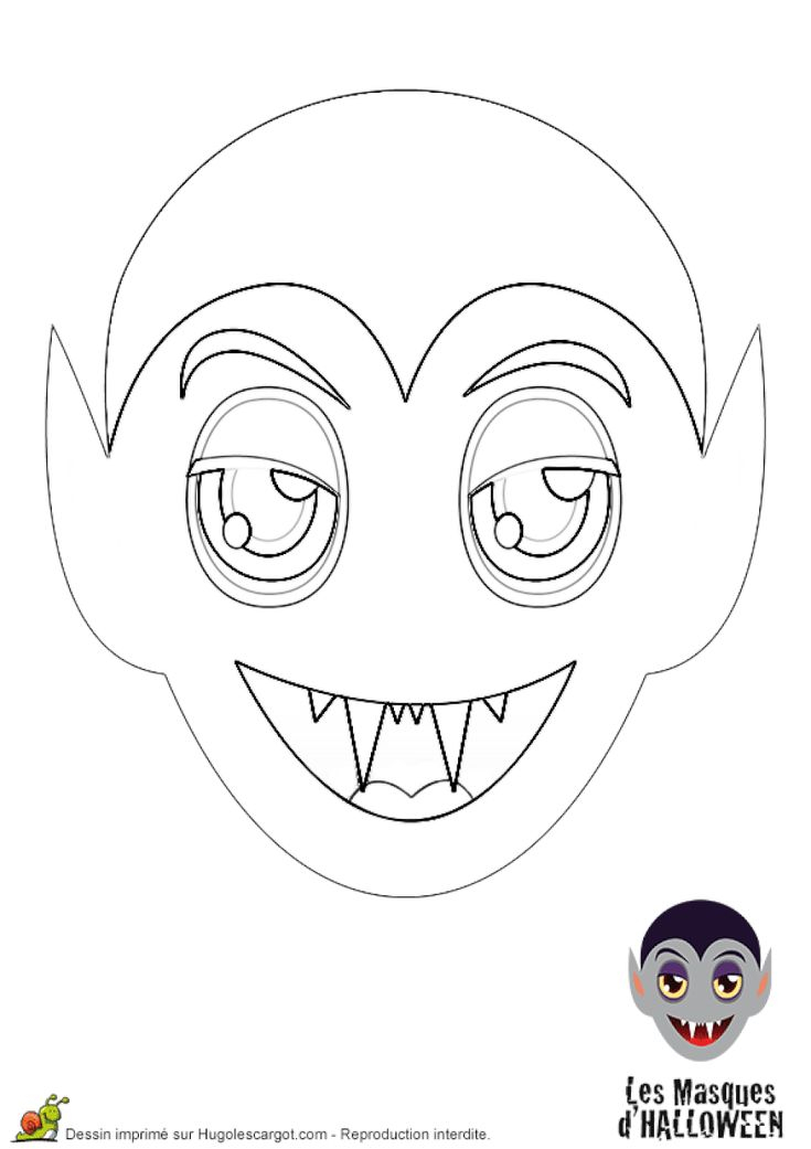 Coloriage Tete De Vampire | Halloween Silhouettes à Dessin A Imprimer P