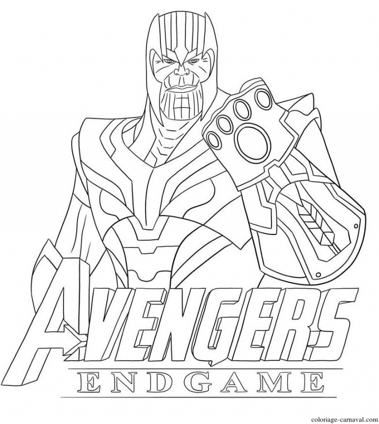 Coloriage Thanos Avengers Endgame Skin From Fortnite À avec Dessin 667