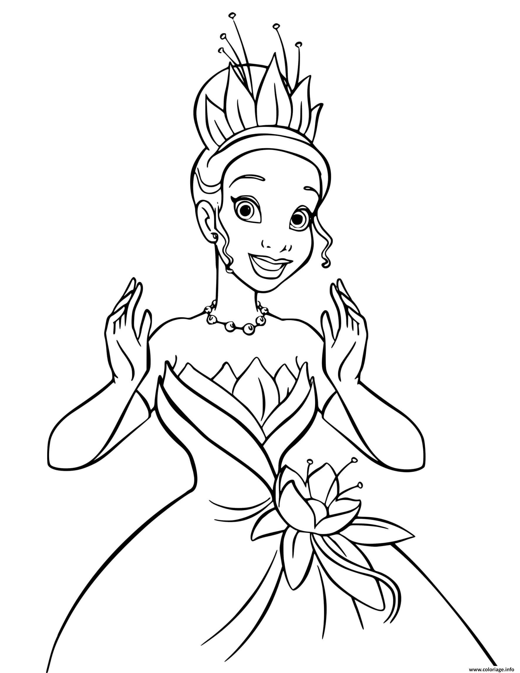 Coloriage Tiana Dans La Princesse Et La Grenouille En 2009 avec Coloriage Dessin Disney