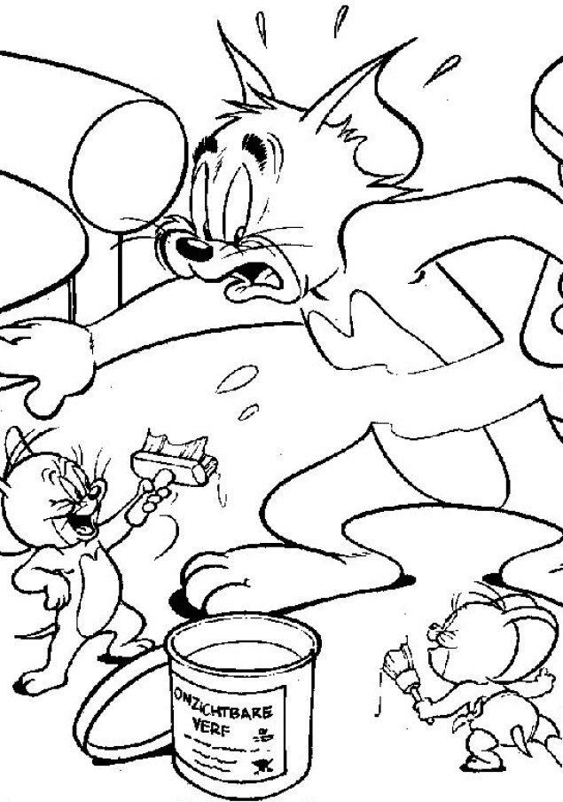 Coloriage Tom Et Jerry 61 Dessin Gratuit À Imprimer intérieur Coloriage Tom Et Jerry
