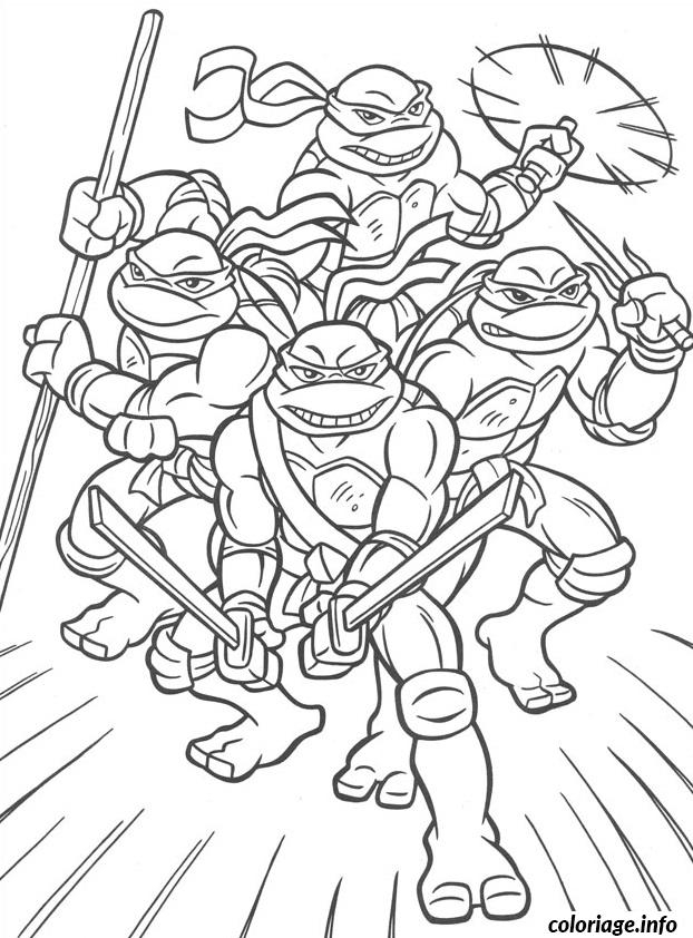 Coloriage Tortue Ninja 3 Dessin Tortue Ninja À Imprimer encequiconcerne Coloriage Ninja