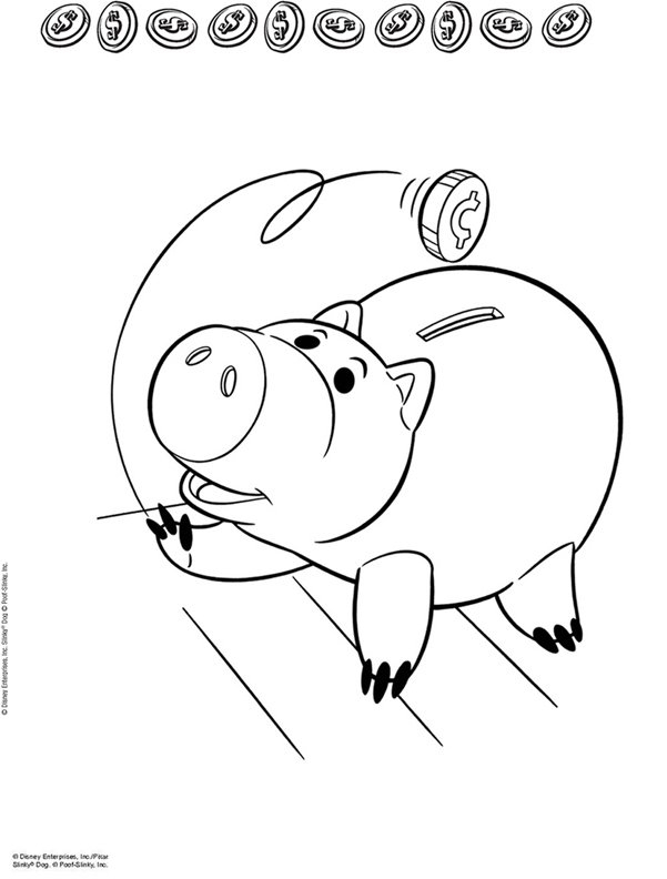 Coloriage Toy Story - Cochon | Momes tout Coloriage Image