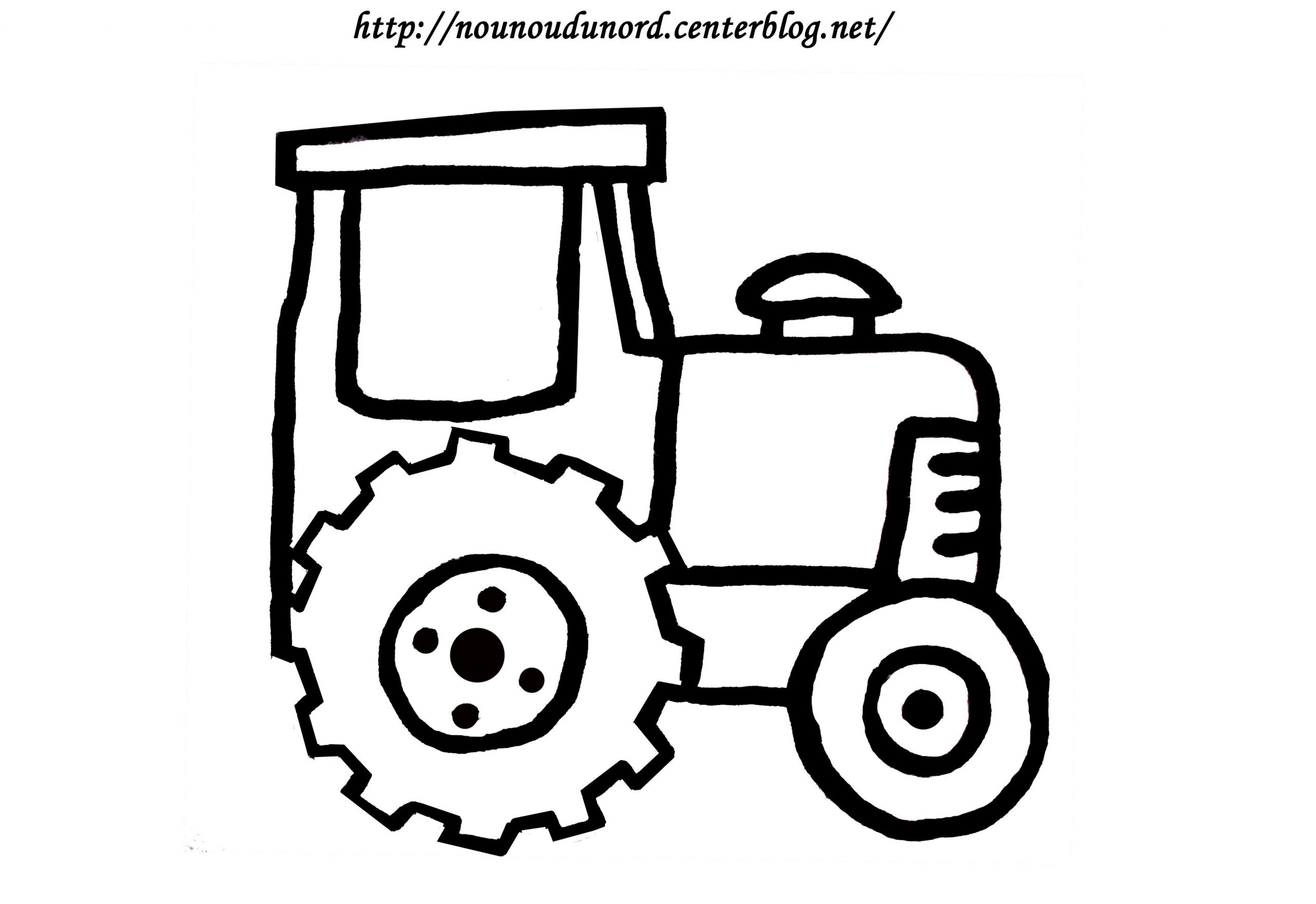 Coloriage Tracteur Réalisé Par Nounoudunord. pour Coloriage Tracteur