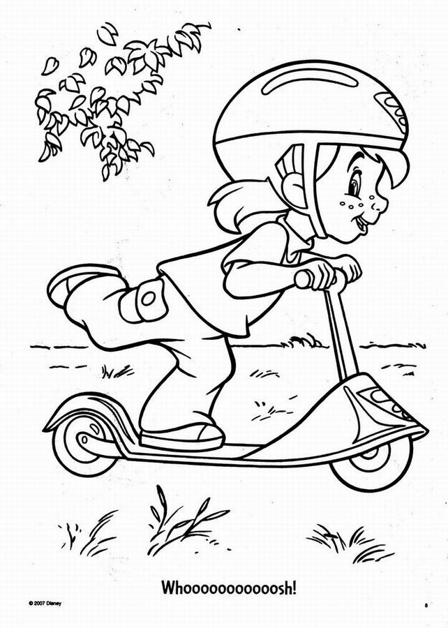 Coloriage Trottinette Pour Enfants Dessin Gratuit À Imprimer concernant Coloriage Dessin Animé À Imprimer Gratuit