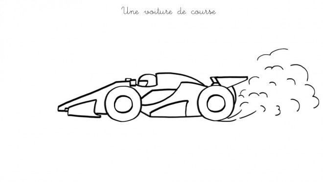 Coloriage Une Voiture De Course Facile Dessin Gratuit À encequiconcerne Dessin Voiture Facile