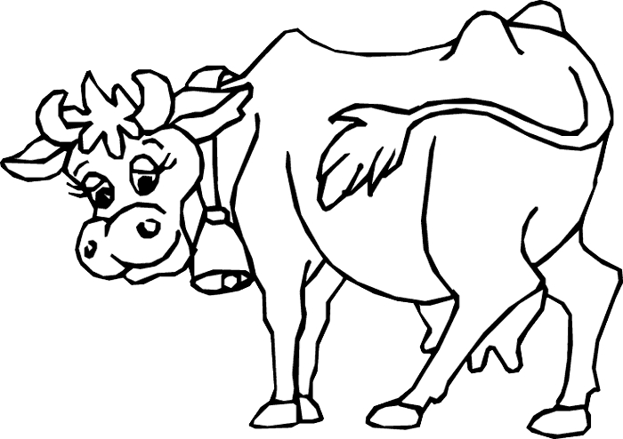 Coloriage Vache #13215 (Animaux) - Album De Coloriages intérieur Dessin Vache