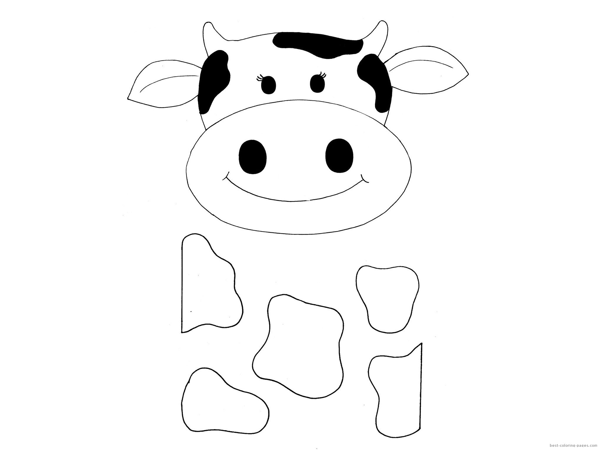 Coloriage Vache #13315 (Animaux) - Album De Coloriages concernant Coloriage Vache