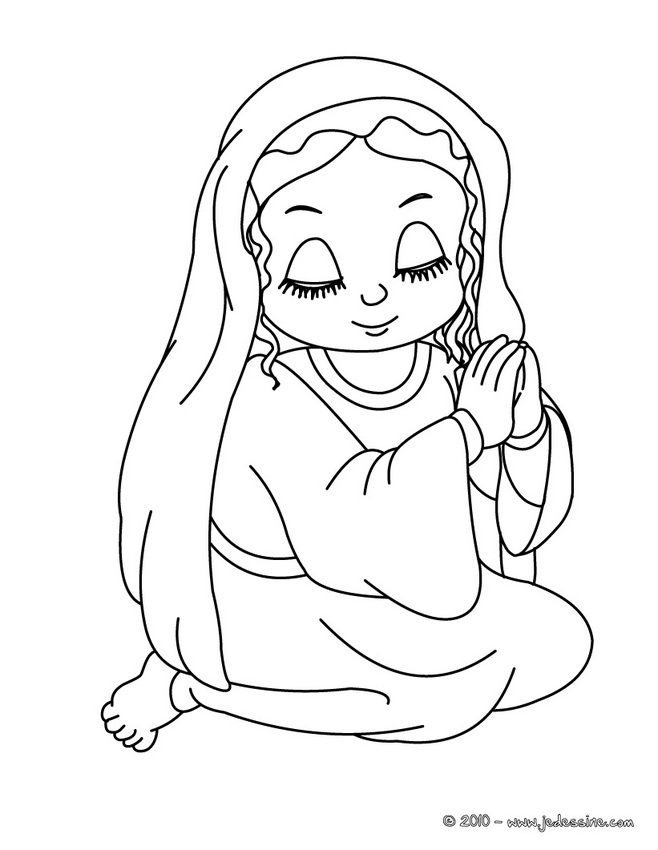 Coloriage Vierge Marie - Burnhamu3A destiné Coloriage Dessin Vierge Marie