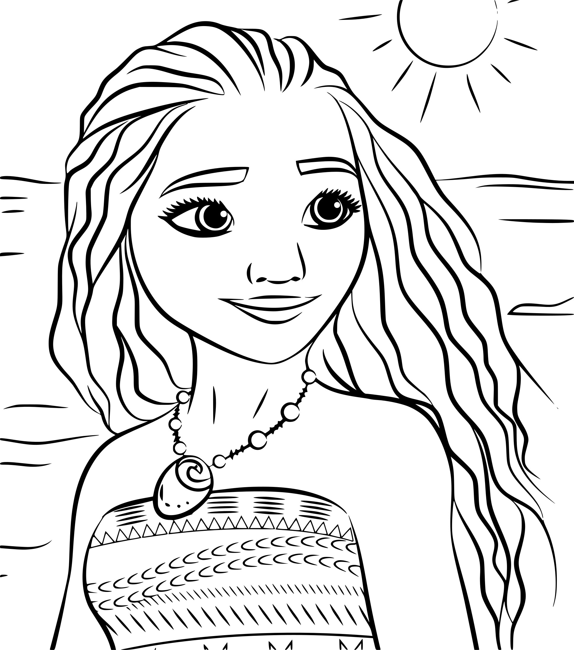 Coloriage Visage Vaiana Moana pour Coloriage Visage,