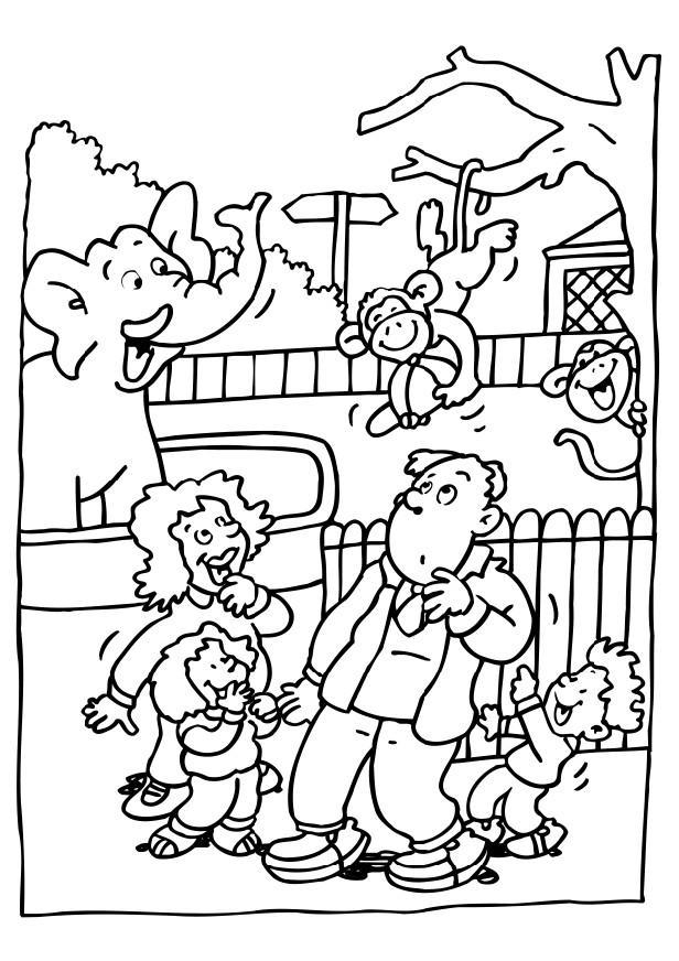 Coloriage Visite Au Zoo - Coloriages Gratuits À Imprimer pour Coloriage Zoo