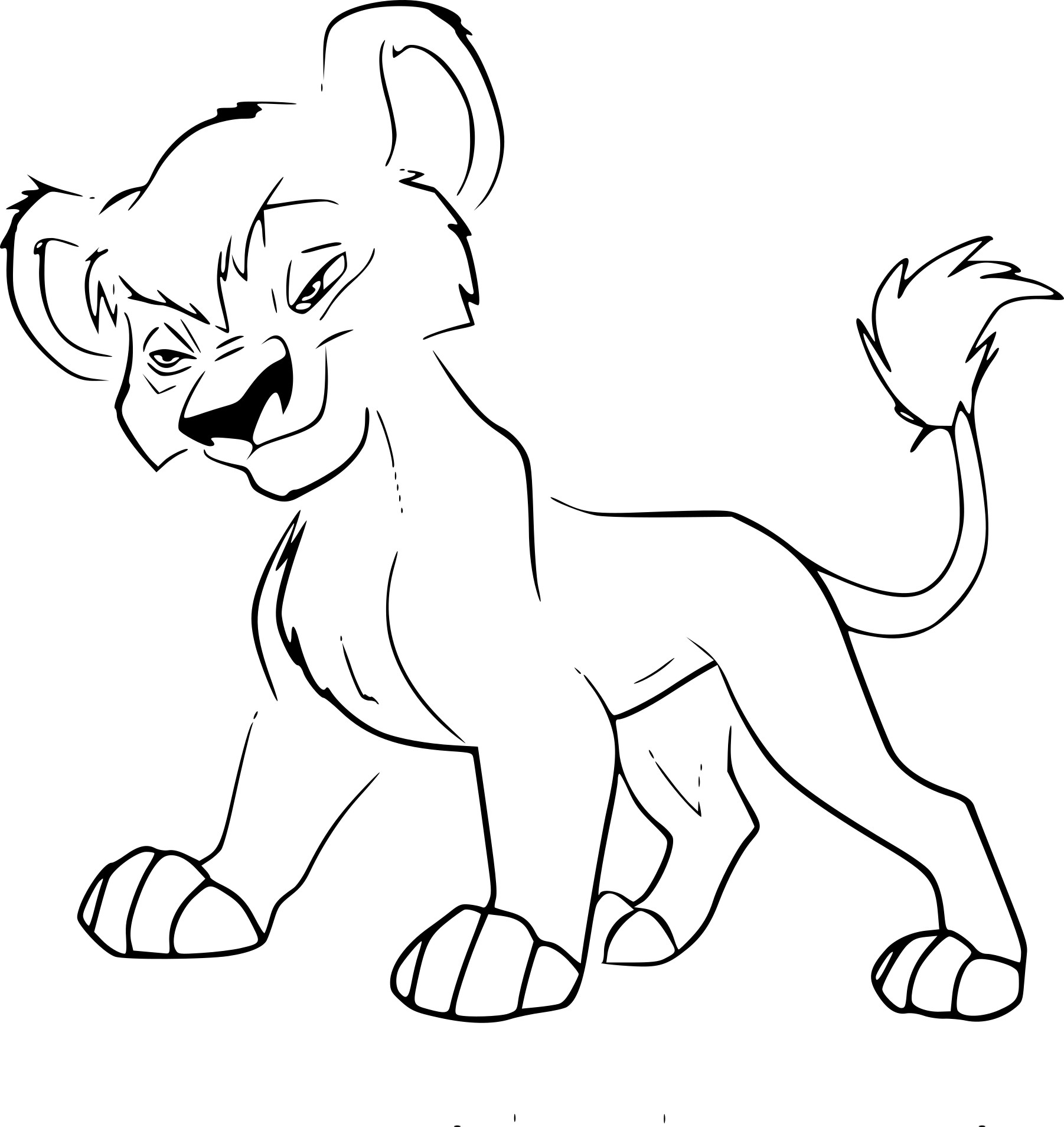 Coloriage Vitani Roi Lion 2 À Imprimer encequiconcerne Coloriage Lion,