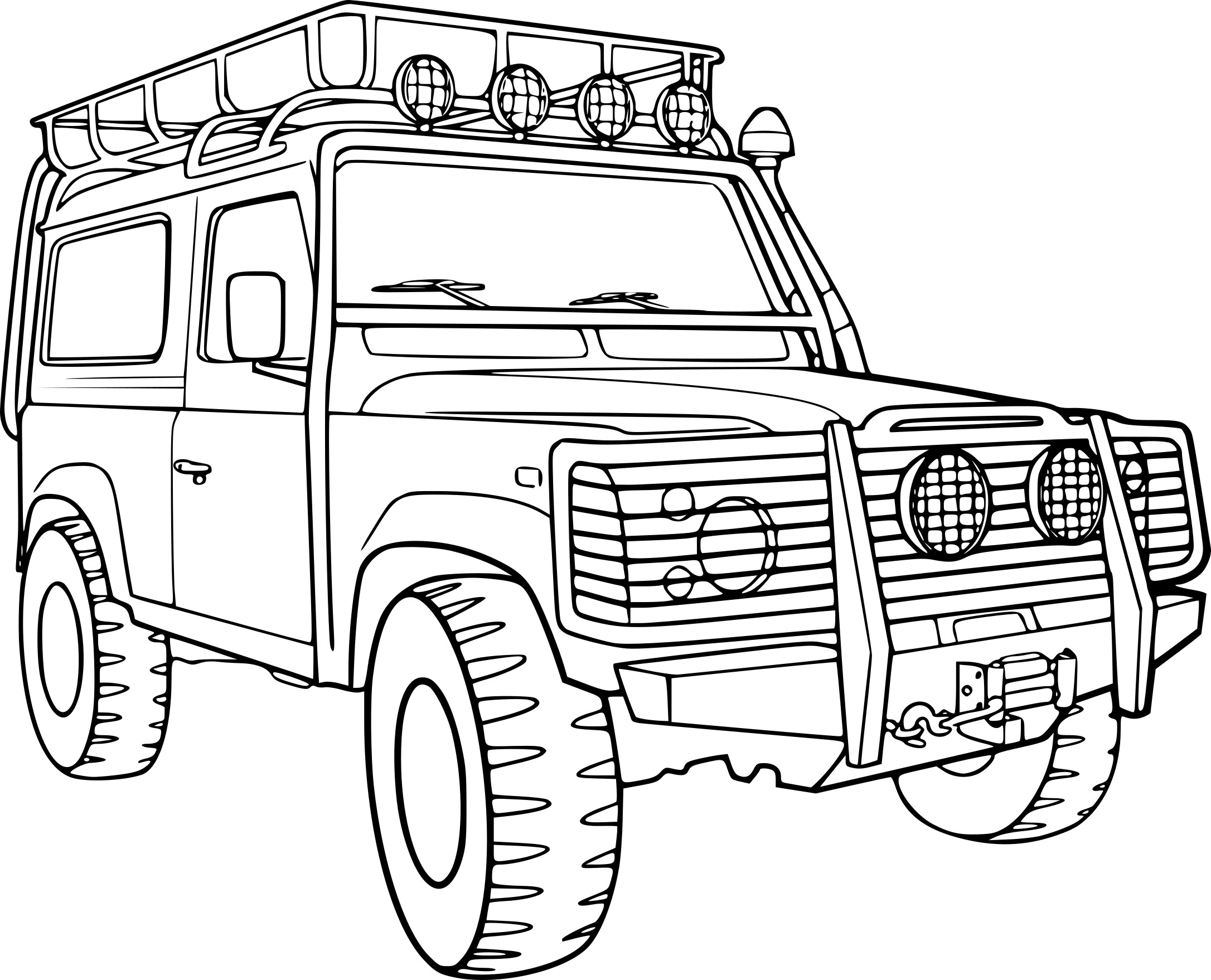 Coloriage Voiture 4×4 À Imprimer à Coloriage 4X4 Avec Remorque