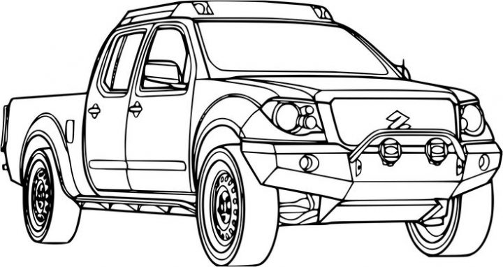 Coloriage Voiture 4X4 À Imprimer Sur Coloriages Fo pour Coloriage Voiture De Police