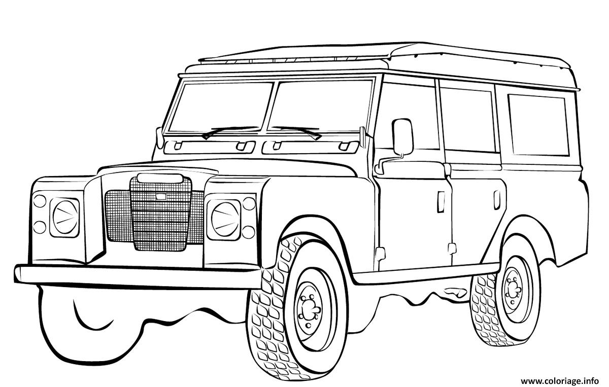 Coloriage Voiture 4X4 Militaire Dessin 4X4 À Imprimer serapportantà Coloriage 4X4 Avec Remorque