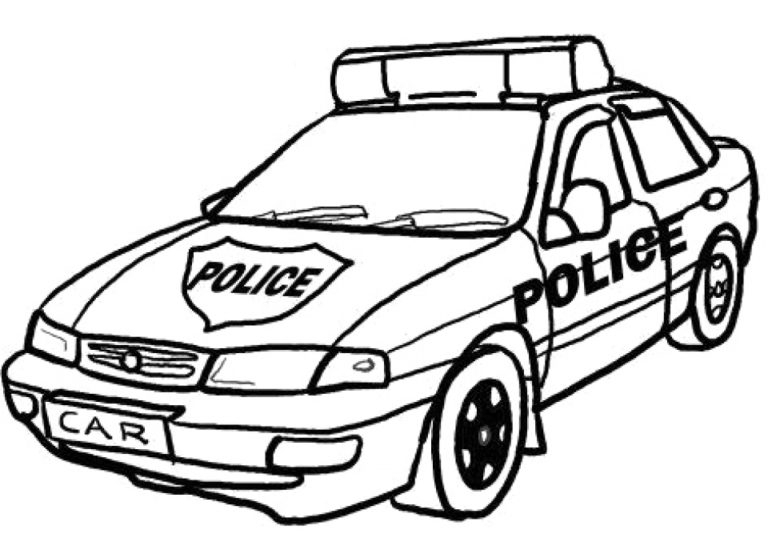 Coloriage Voiture - Coloriage Voiture De Police À Imprimer avec Coloriage Voiture De Police,