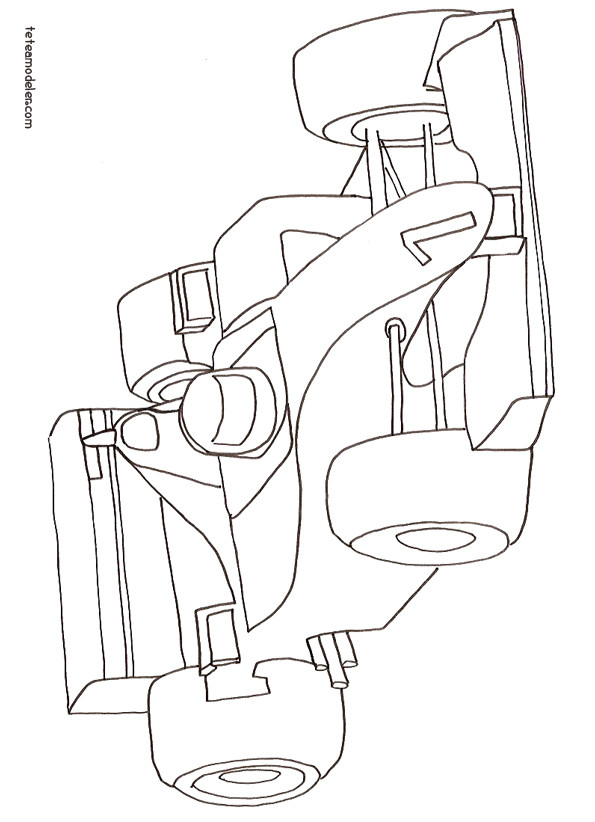 Coloriage Voiture Formule 1 Dessin Gratuit À Imprimer destiné Formule 1 Coloriage