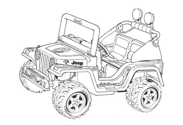 Coloriage Voiture Jeep encequiconcerne Dessin 4X4,