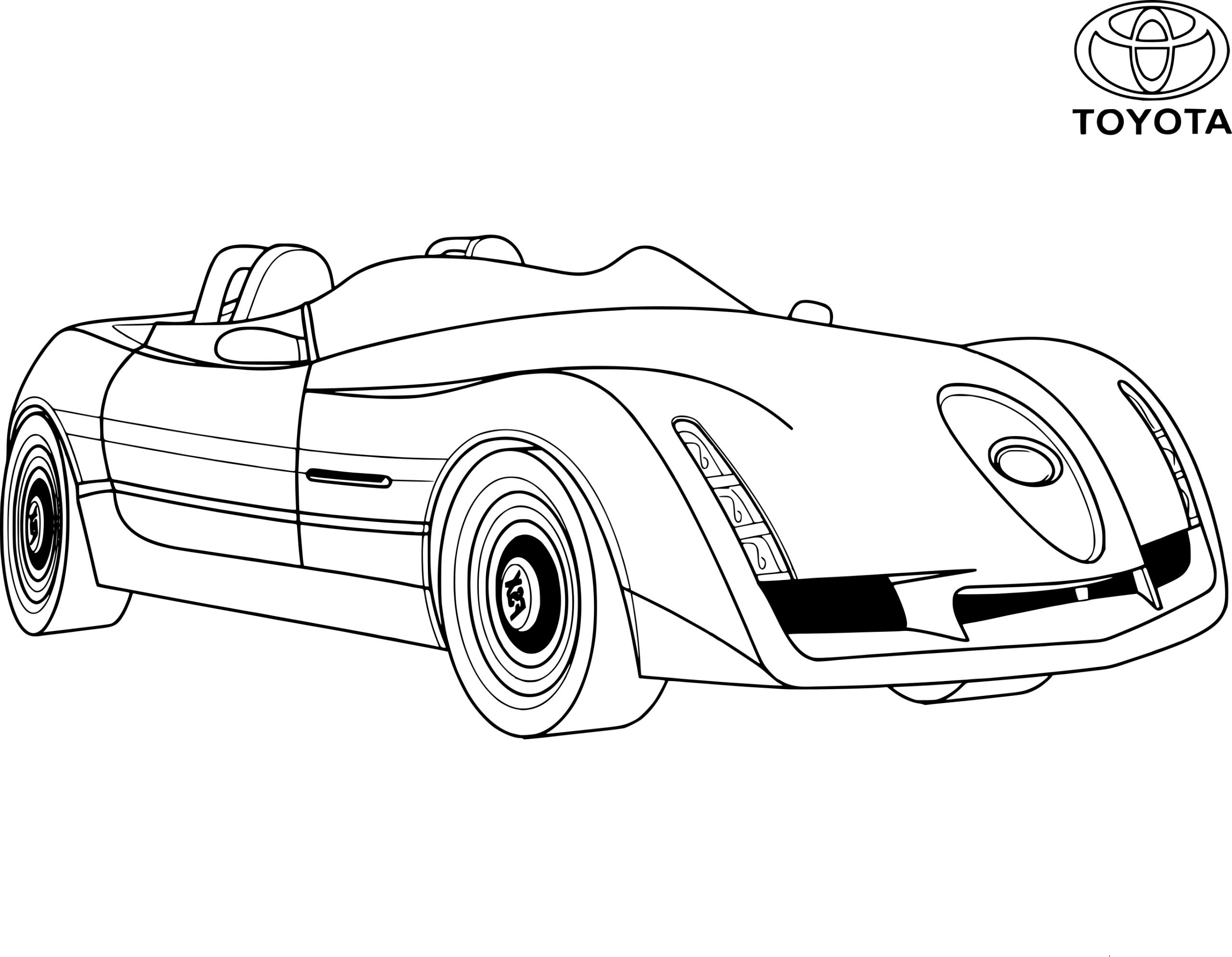 Coloriage Voiture Toyota À Imprimer destiné Coloriage Voiture Dessin Animé Cars,