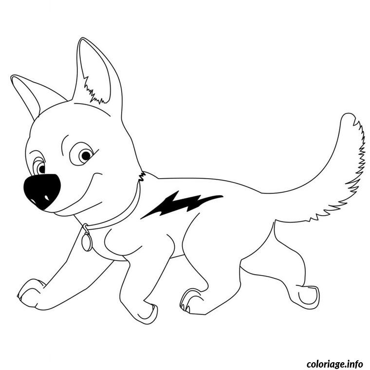 Coloriage Volt Le Chien Dessin Chien À Imprimer tout Coloriage Dessin Chien