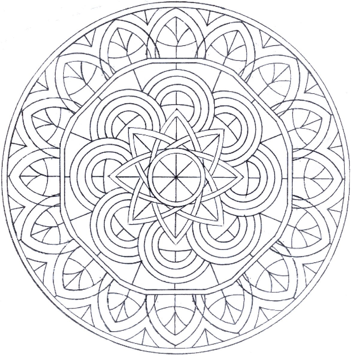 Coloriage Vrac Mandala destiné Coloriage Mandala Dessin À Imprimer