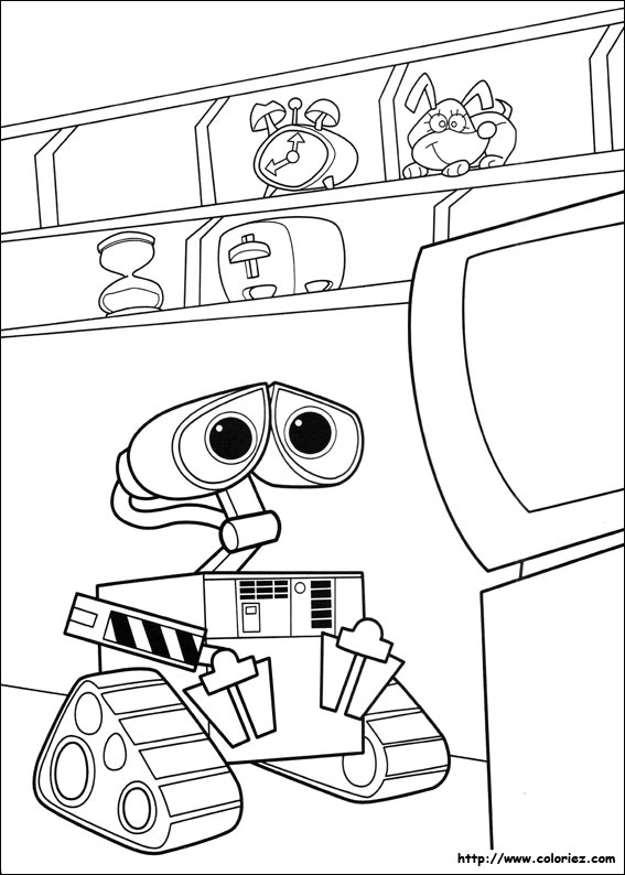 Coloriage - Wall-E Range concernant Wall E Coloriage